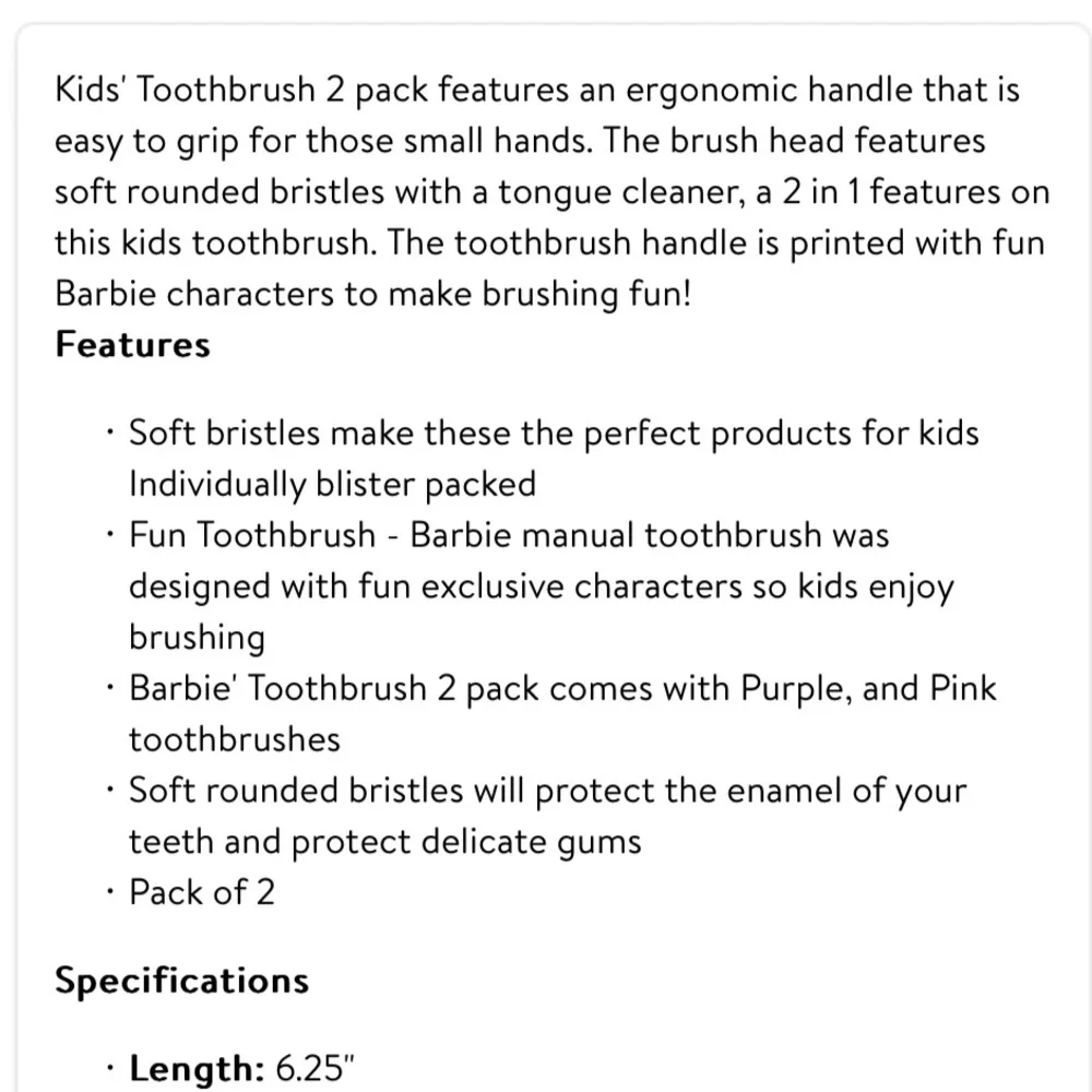 Barbie Toothbrushes - Picture 15 of 16